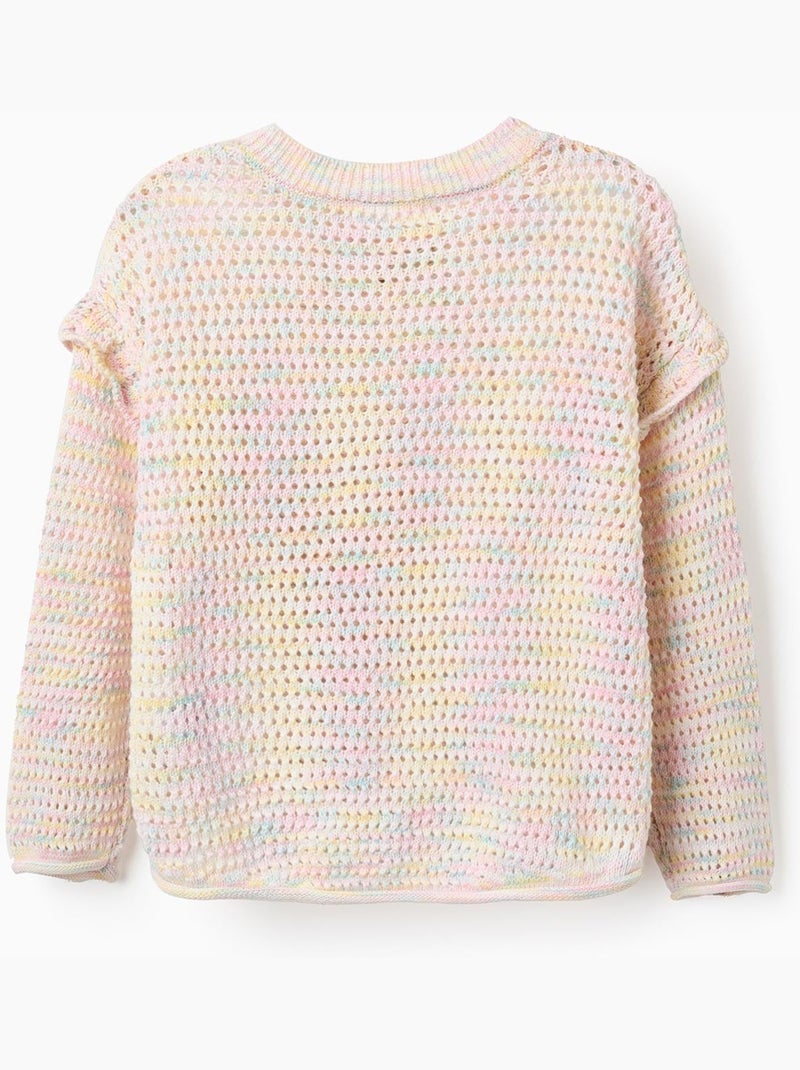 Jersey de punto con volantes Beige claro - Kiabi
