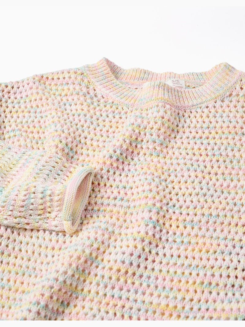Jersey de punto con volantes Beige claro - Kiabi
