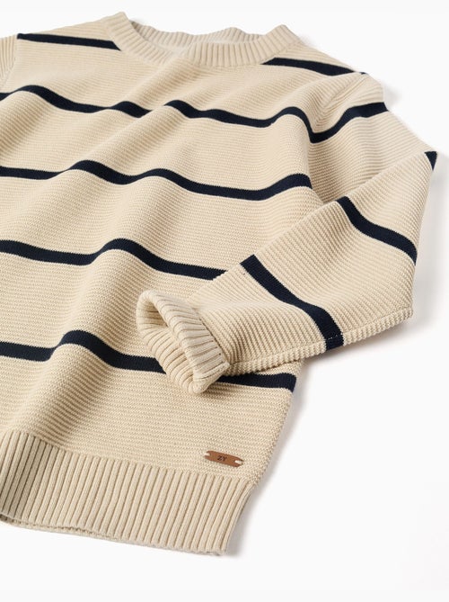 Jersey de punto de algodón a rayas - Kiabi