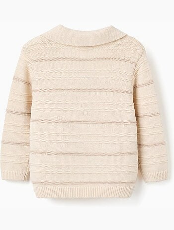 Jersey de punto de algodón con cuello polo