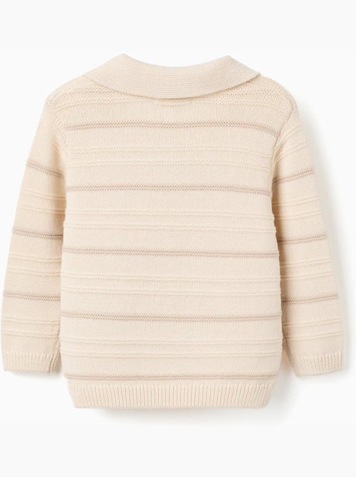 Jersey de punto de algodón con cuello polo - Kiabi