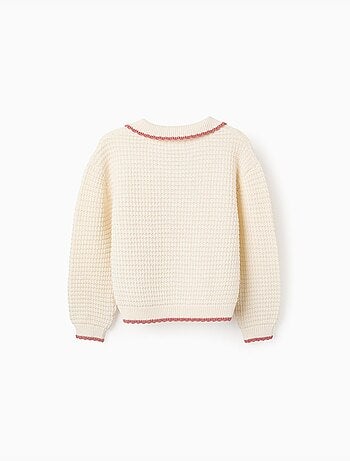 Jersey de punto de algodón con cuello polo