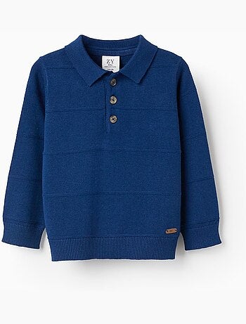 Jersey de punto de algodón con líneas en relieve