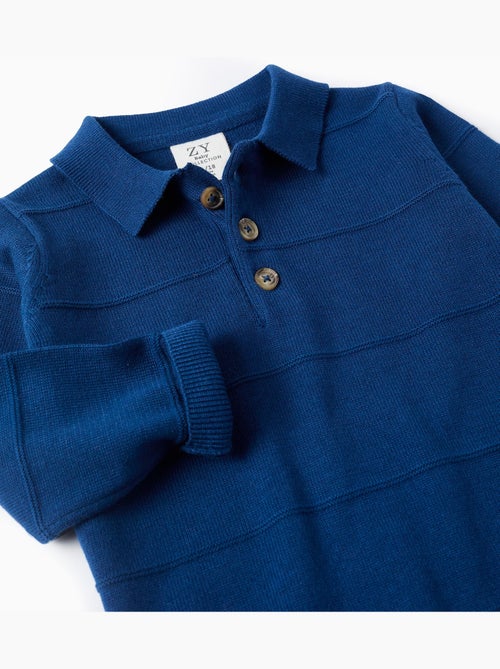 Jersey de punto de algodón con líneas en relieve - Kiabi