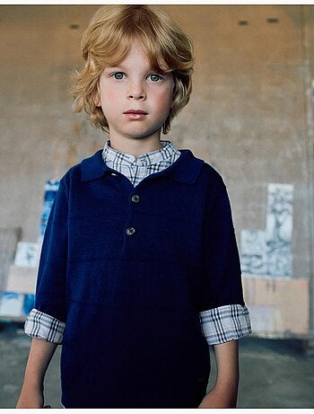 Jersey de punto de algodón con líneas en relieve