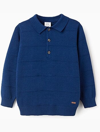 Jersey de punto de algodón con líneas en relieve