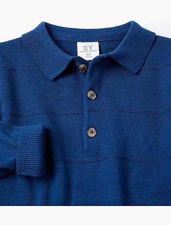 Jersey de punto de algodón con líneas en relieve