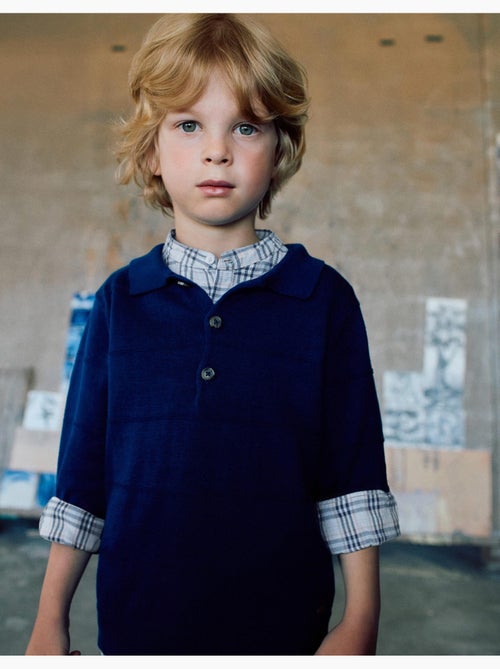 Jersey de punto de algodón con líneas en relieve - Kiabi