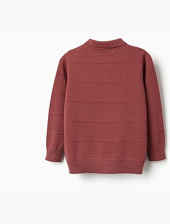 Jersey de punto de algodón con líneas en relieve