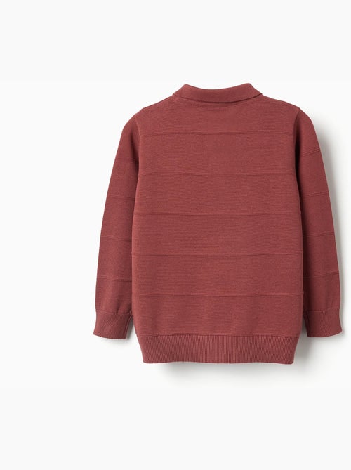 Jersey de punto de algodón con líneas en relieve - Kiabi