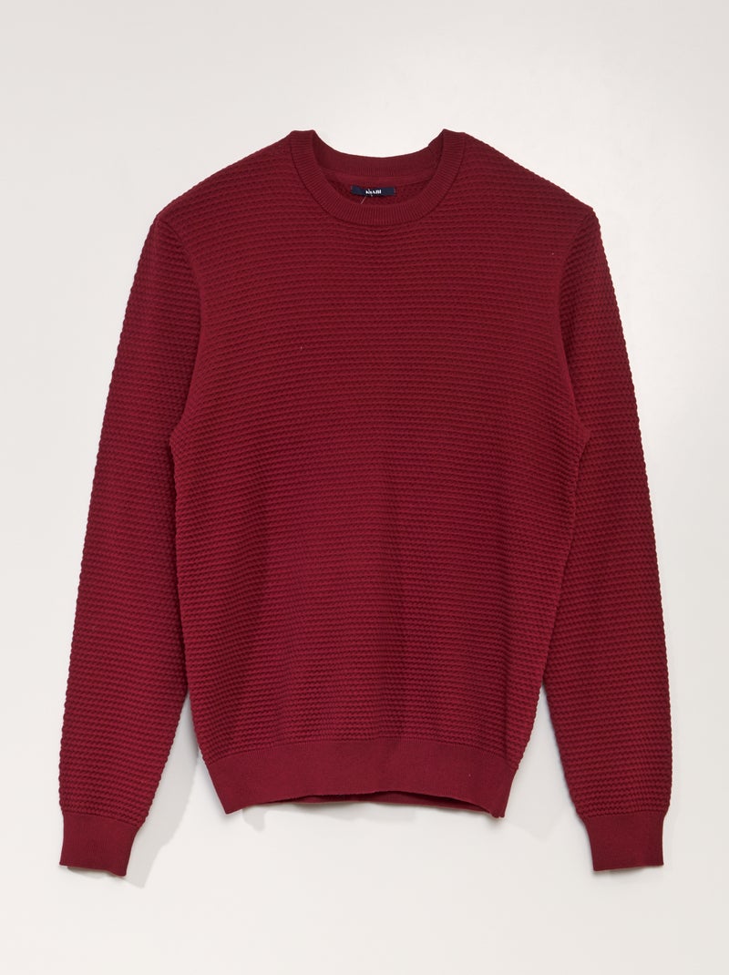 Jersey de punto de arroz tricotado ROJO - Kiabi