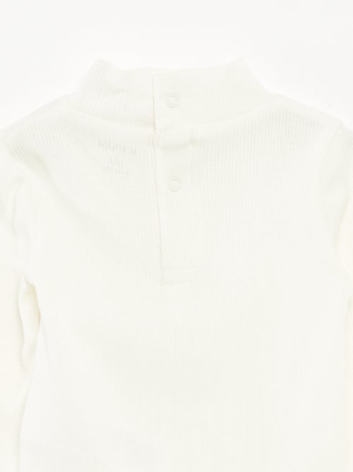 Jersey de punto de canalé con cuello alto - Kiabi