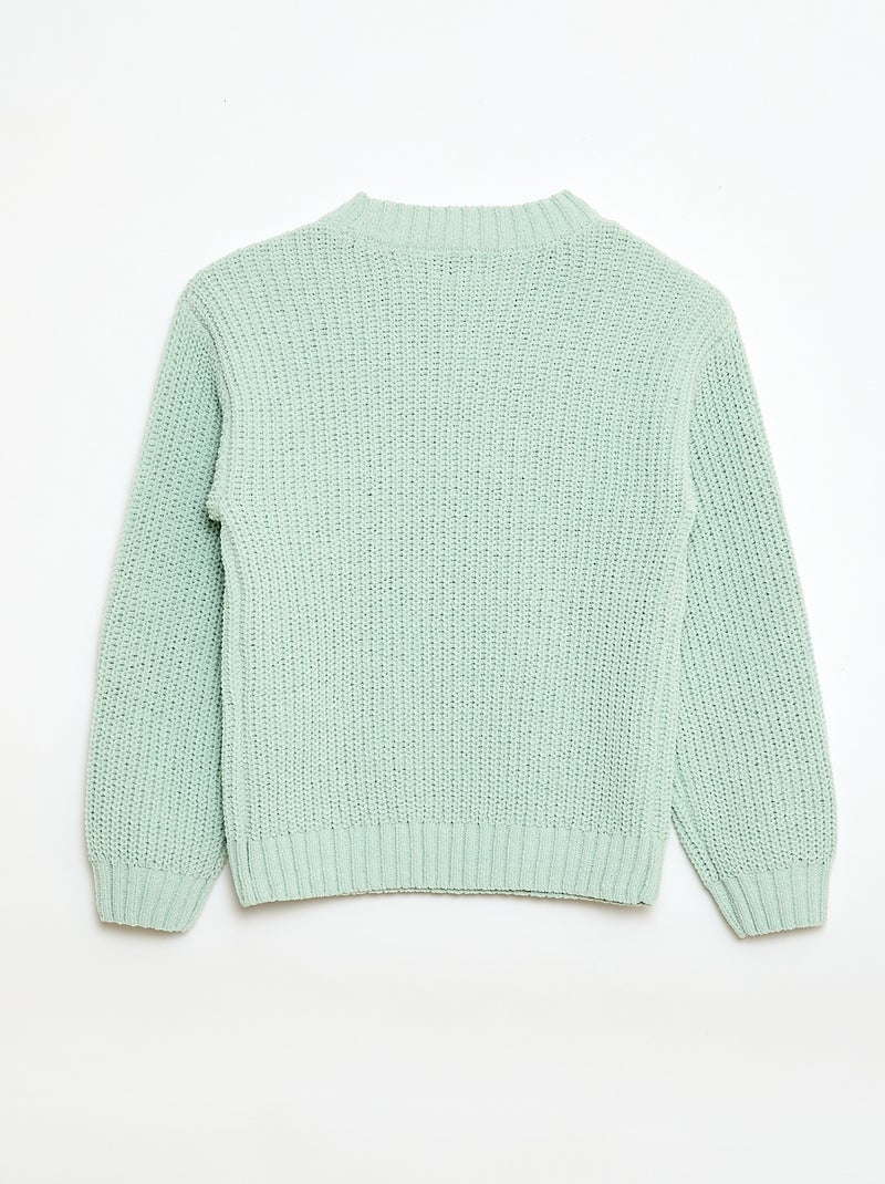 Jersey de punto de chenilla Azul - Kiabi