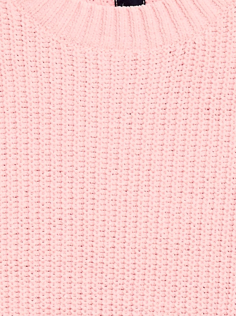 Jersey de punto de chenilla Rosa - Kiabi
