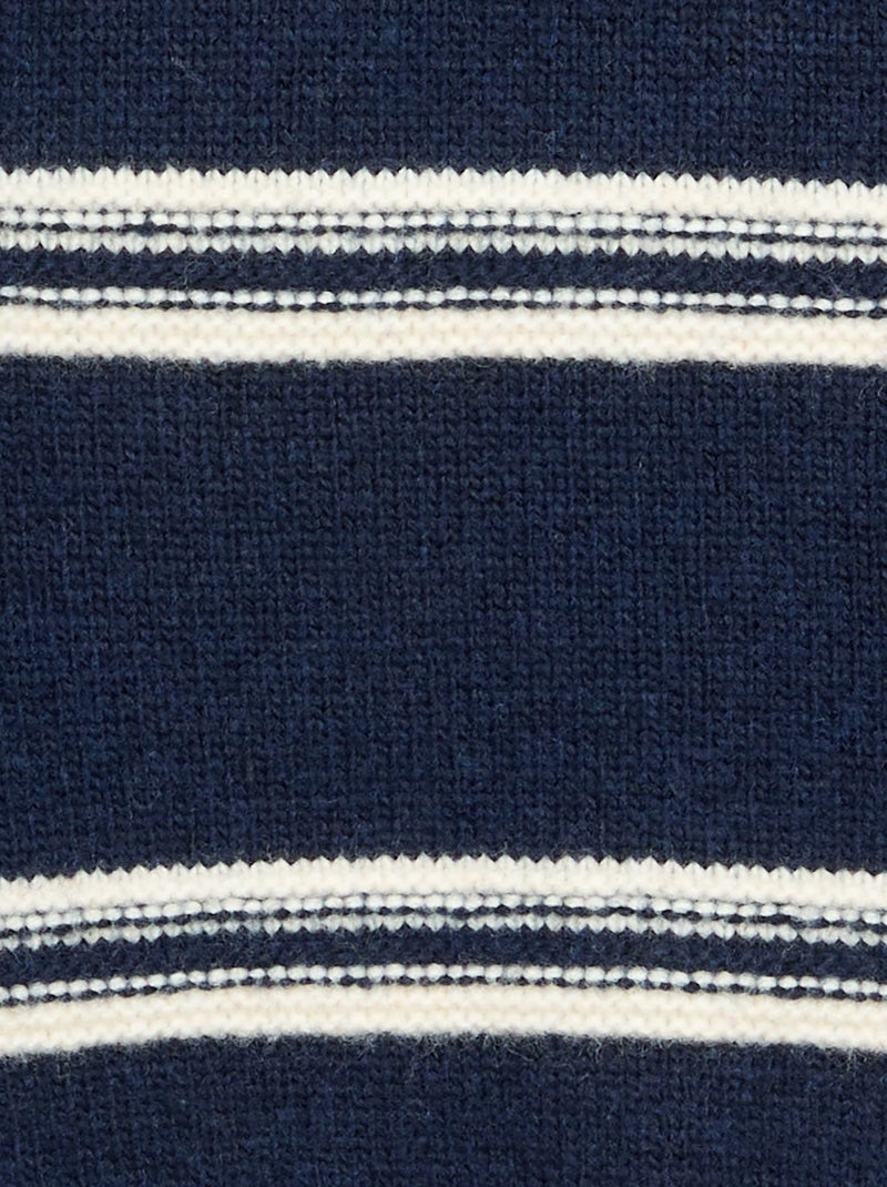 Jersey de punto de cuello redondo Azul - Kiabi