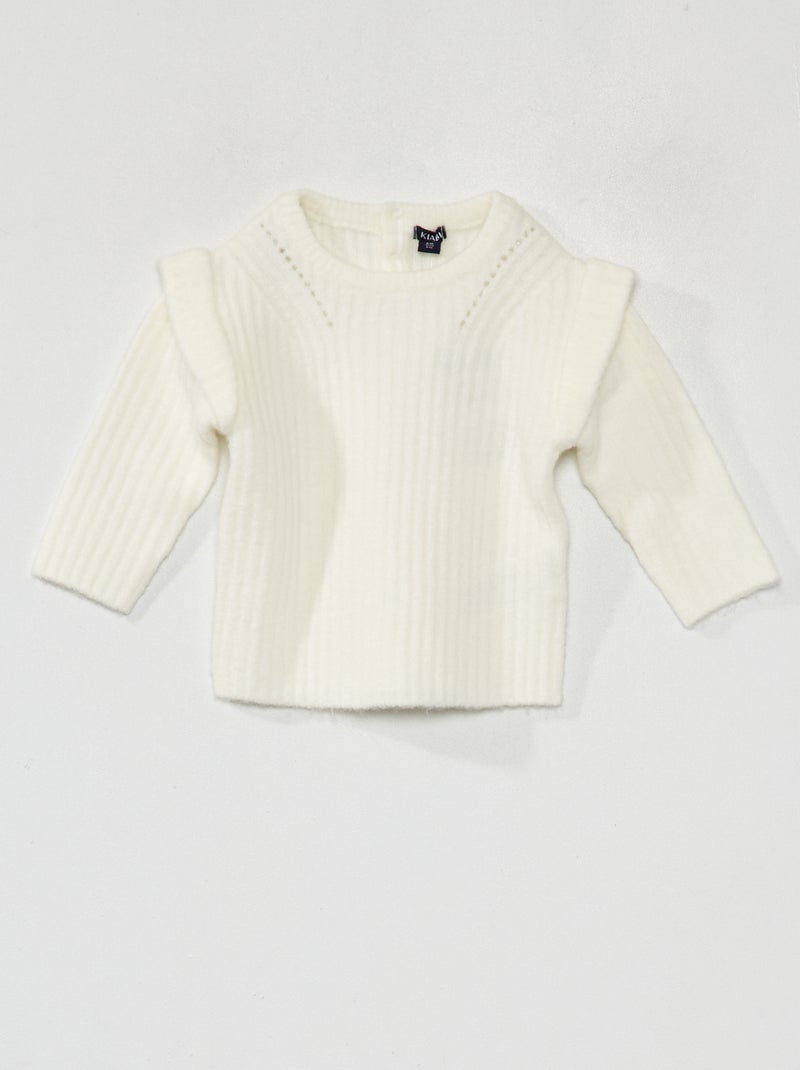 Jersey de punto de fantasía BLANCO - Kiabi