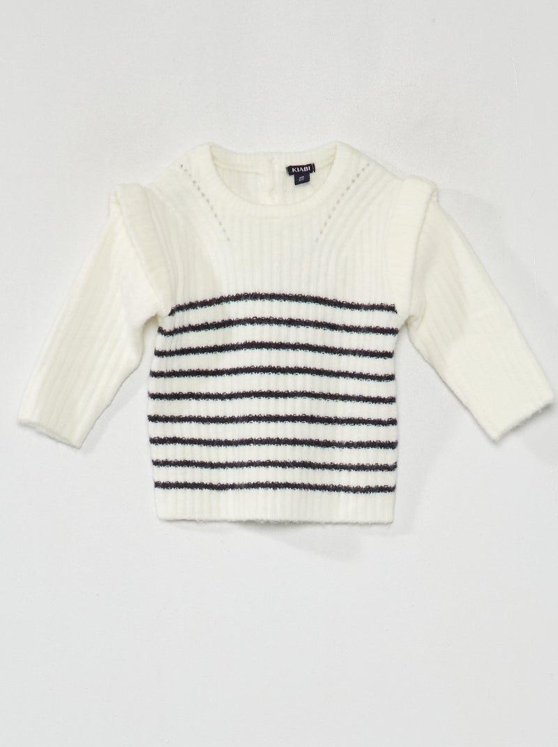 Jersey de punto de fantasía BLANCO - Kiabi