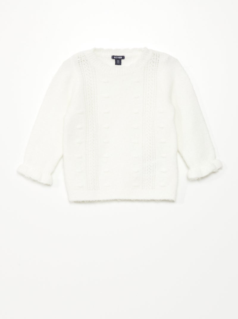 Jersey de punto de fantasía BLANCO - Kiabi