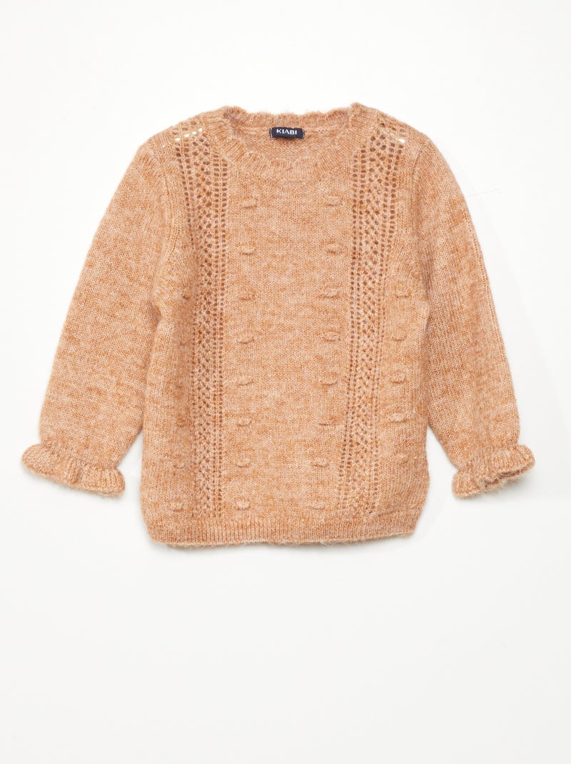 Jersey de punto de fantasía MARRON - Kiabi
