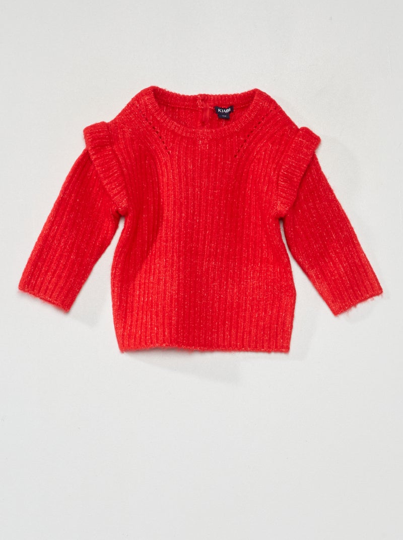 Jersey de punto de fantasía ROJO - Kiabi