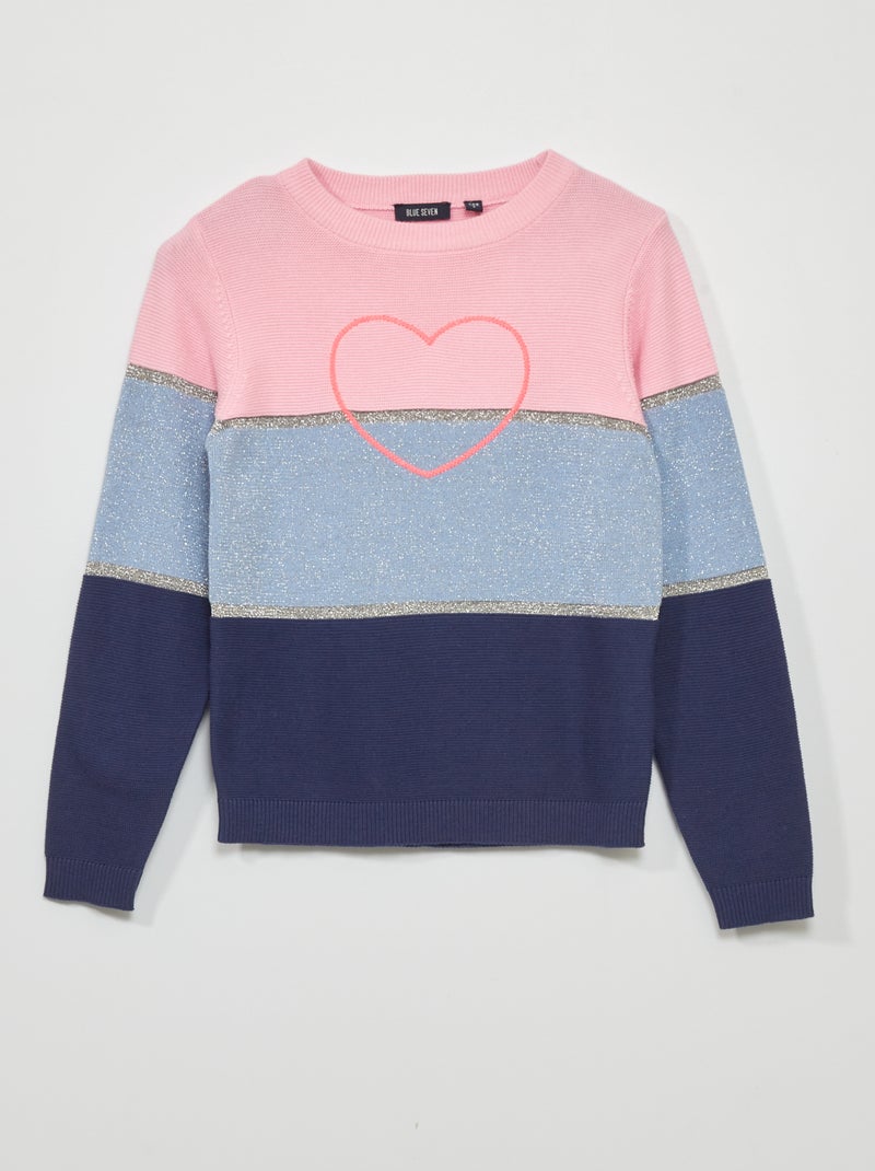 Jersey de punto de fantasía ROSA - Kiabi