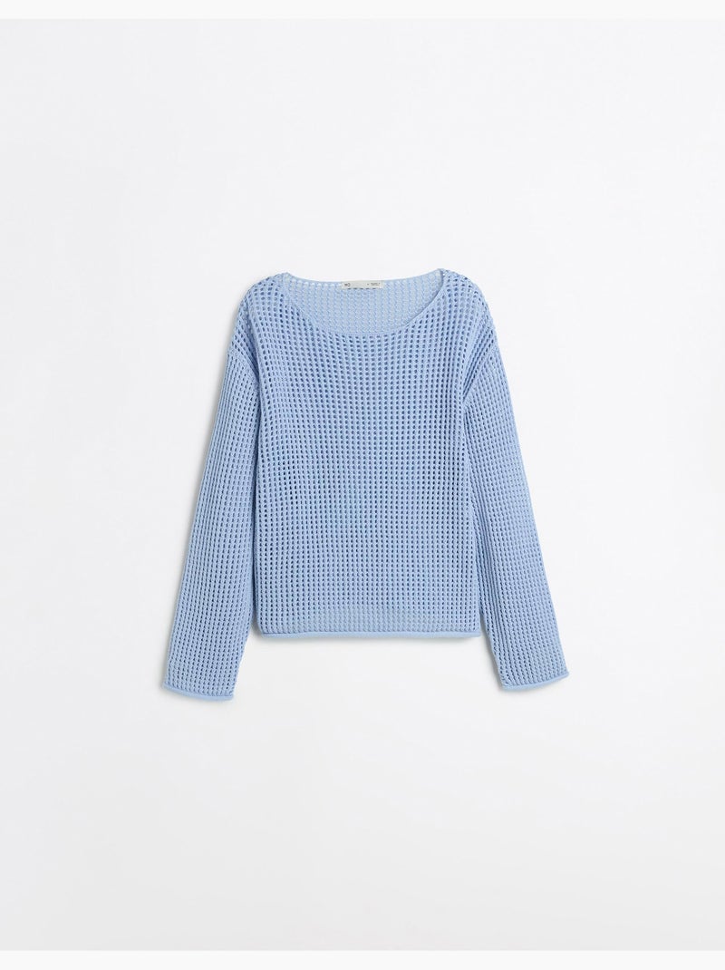 Jersey de punto de ganchillo, MO Fashion Azul - Kiabi