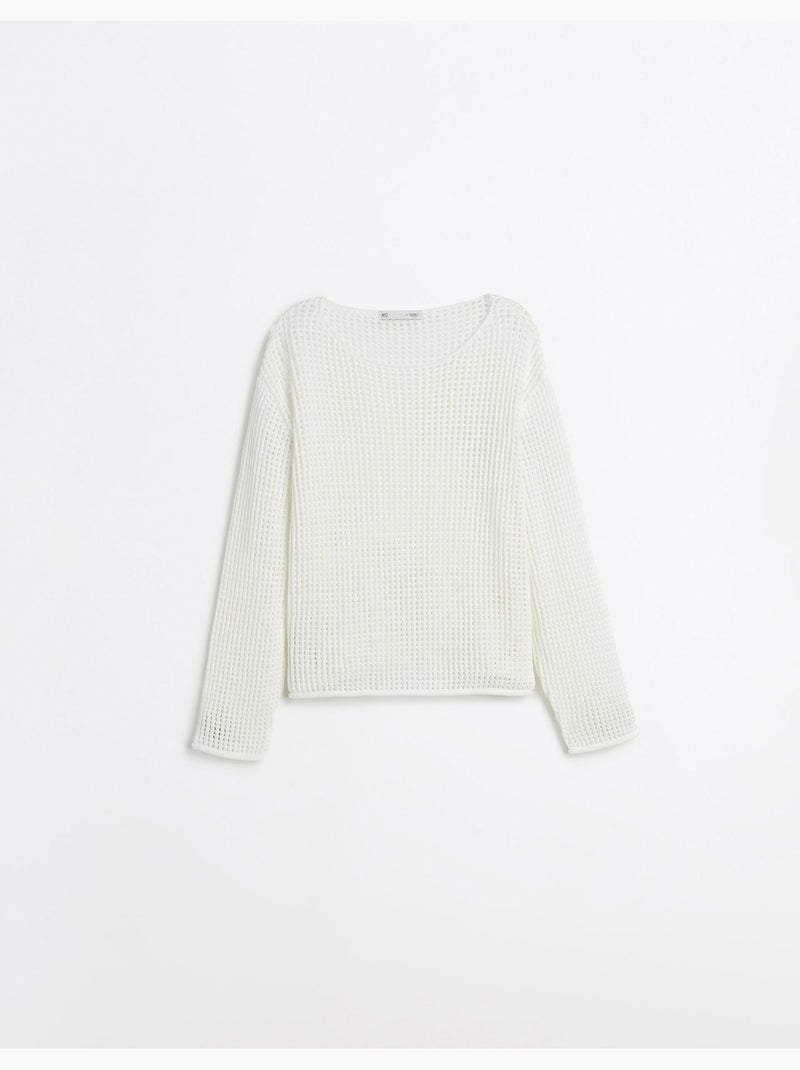 Jersey de punto de ganchillo, MO Fashion Blanco - Kiabi