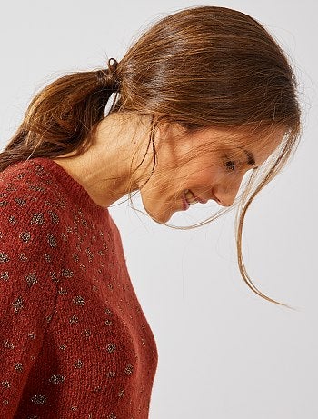 Jersey de punto de 'leopardo' con brillos - Kiabi