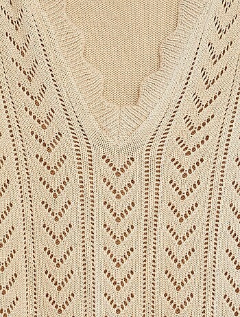 Jersey de punto de manga corta con cuello de pico 'JDY'