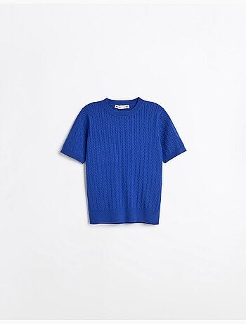 Jersey de punto de manga corta, mo fashion