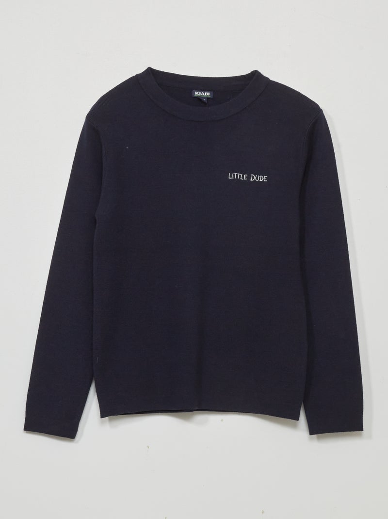 Jersey de punto de manga larga AZUL - Kiabi
