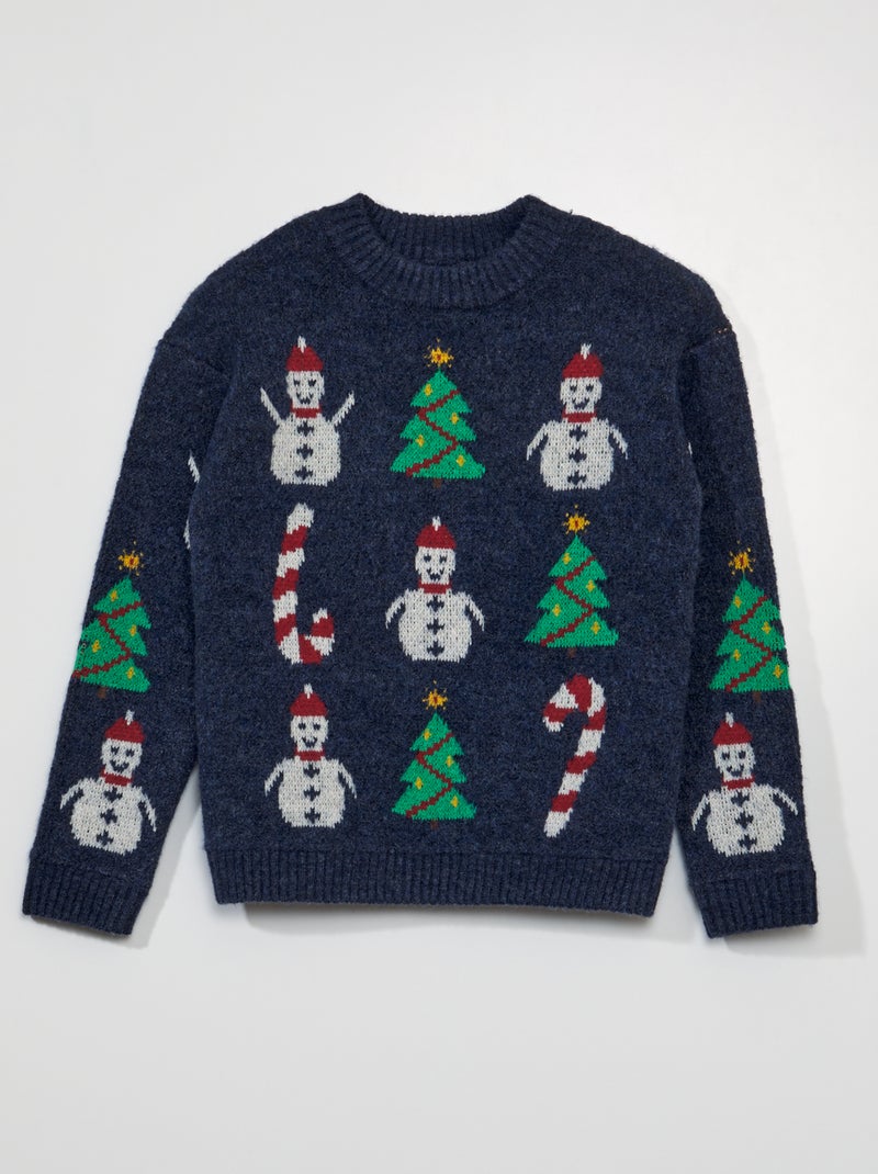 Jersey de punto de Navidad AZUL - Kiabi