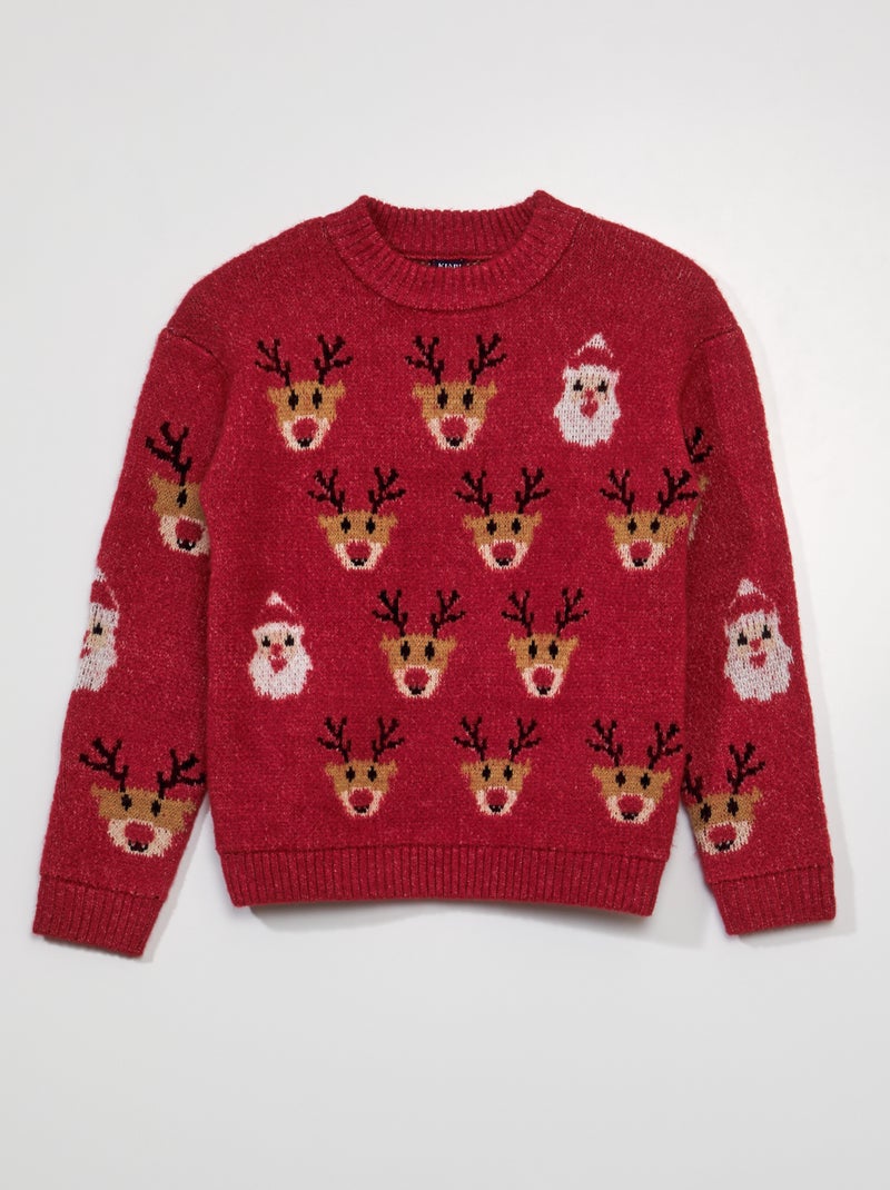 Jersey de punto de Navidad ROJO - Kiabi