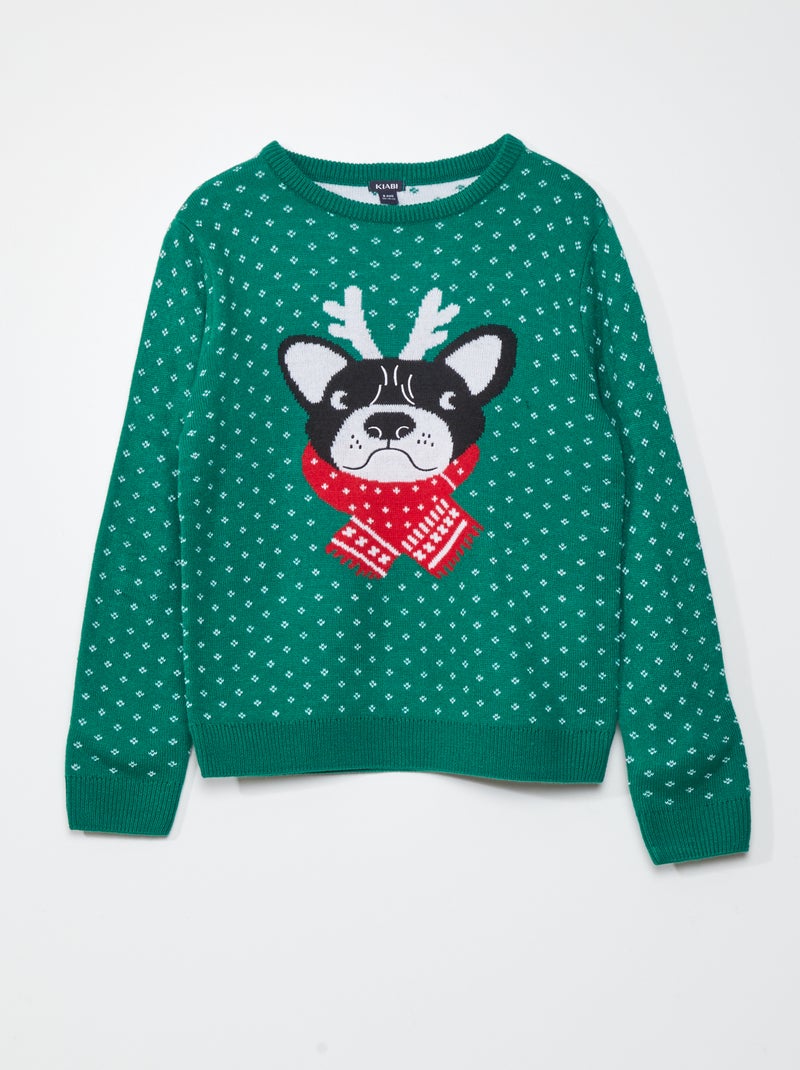 Jersey de punto de Navidad VERDE - Kiabi