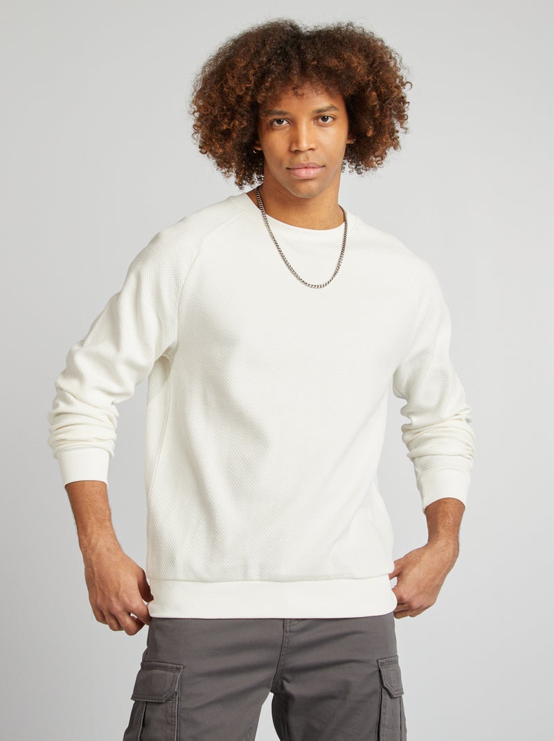 Jersey de punto de piqué BLANCO - Kiabi