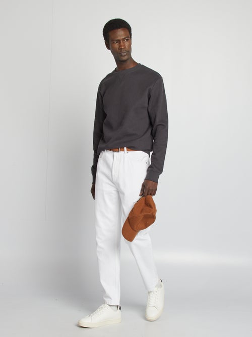 Jersey de punto de piqué con cuello redondo - Kiabi