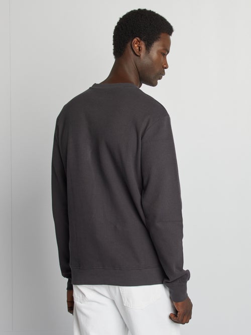 Jersey de punto de piqué con cuello redondo - Kiabi