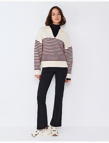 Jersey de punto de rayas, mo fashion