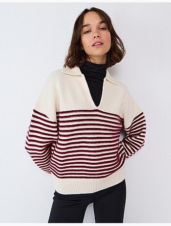 Jersey de punto de rayas, mo fashion