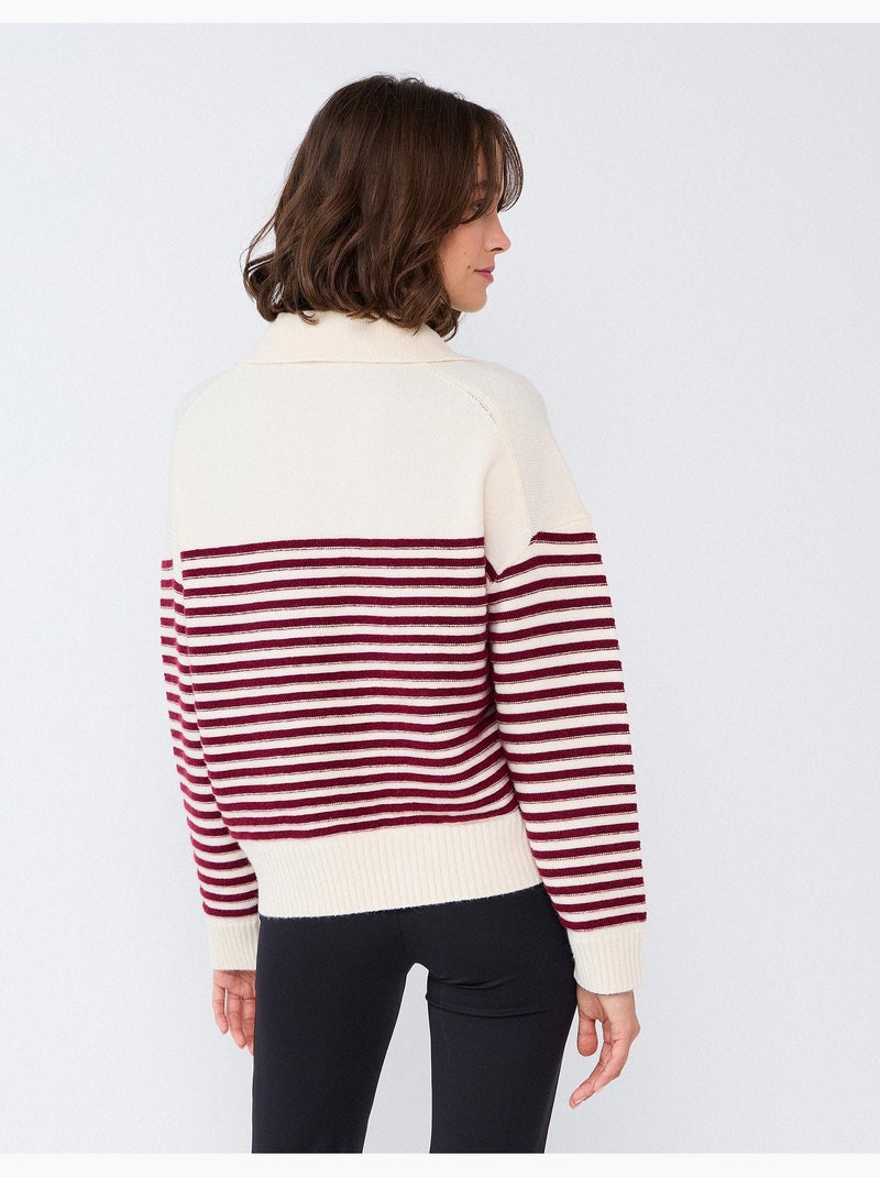 Jersey de punto de rayas, mo fashion Marrón - Kiabi