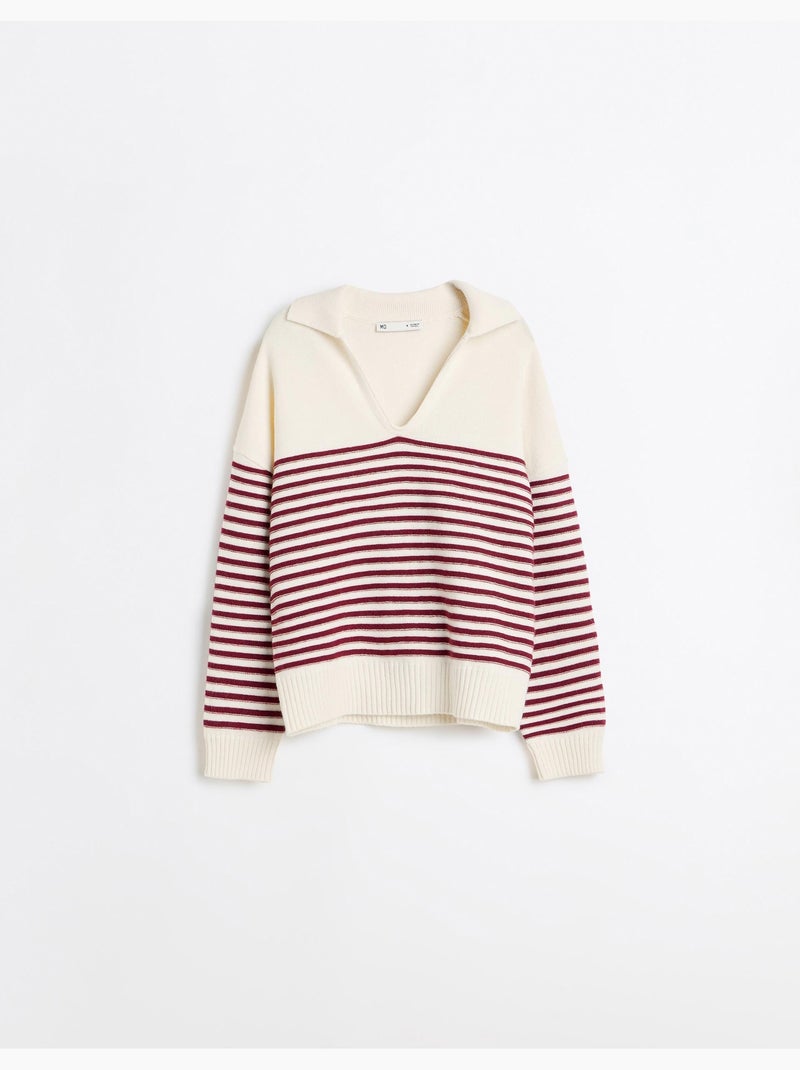 Jersey de punto de rayas, mo fashion Marrón - Kiabi