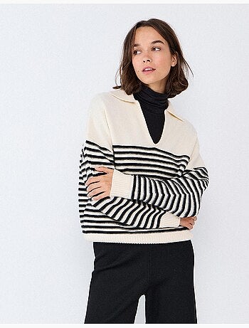 Jersey de punto de rayas, mo fashion