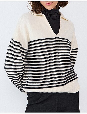 Jersey de punto de rayas, mo fashion