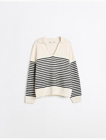 Jersey de punto de rayas, mo fashion