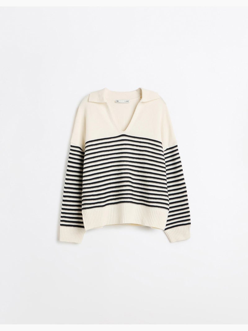 Jersey de punto de rayas, mo fashion Negro - Kiabi