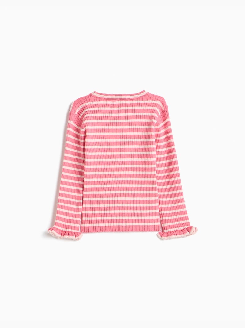 Jersey de punto de rayas, mo fashion Rosa - Kiabi