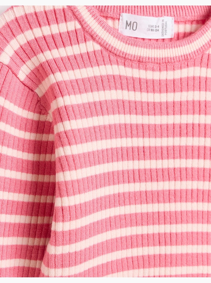 Jersey de punto de rayas, mo fashion Rosa - Kiabi