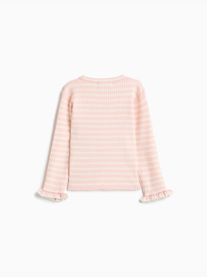 Jersey de punto de rayas, mo fashion Rosa - Kiabi