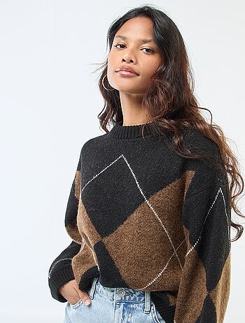 Jersey de punto de rombos