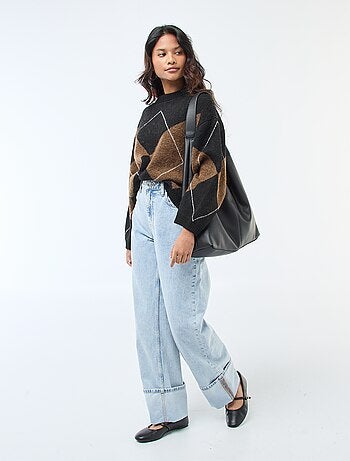 Jersey de punto de rombos